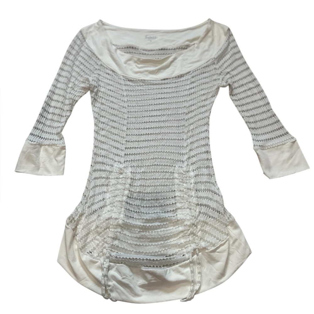 Fredericks of hollywood white‎ long sleeve shirt size xl